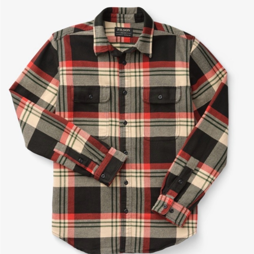 The Vintage Filson Flannel Red and Black Plaid Shirt